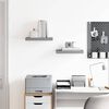 vidaXL Floating Wall Shelves 2 pcs Grey 40x23x3.8 cm MDF