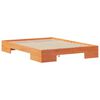 vidaXL Floor Bed Frame with Storage Brown 120 x 200 cm Solid pine wood