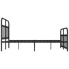 vidaXL Metal Bed Frame without Mattress with Footboard Black 140x200cm