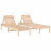 vidaXL Sun Loungers 2 pcs with Table Solid Wood Pine
