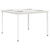 vidaXL Dining Table White 110 x 110 x 75 cm Solid Pine Wood