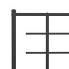 vidaXL Metal Bed Frame without Mattress with Footboard Black 150x200cm