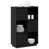 vidaXL Highboard Black 74x35x117 cm Solid Wood Pine