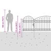 vidaXL Garden Fence Gate Assen with Arched Top Steel 1.25x5 m Black
