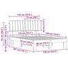 vidaXL Bed Frame with Upholstered Headboard Light Grey 135 x 190 cm