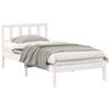 vidaXL Bed Frame with Headboard White 90 x 190 cm Solid Pine Wood