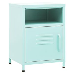 vidaXL Nightstand | Mint | Steel | Medium | Adjustable Feet | Nightstand
