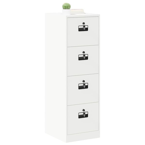 vidaXL File Cabinet 2 pcs White 44 x 50 x 139 cm Cold-Rolled Steel