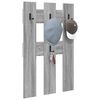 vidaXL Wall-Mounted Coat Rack Wall-mounted Grey Sonoma 65 x 3 x 100 cm