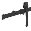 vidaXL Sliding Door Hardware Kit 152.5 cm Steel Black