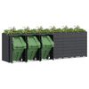 vidaXL Wheelie Bin Storage for 6 Bins Anthracite 408 x 77.5 x 121.5 cm