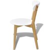 vidaXL Dining Chairs 4 pcs MDF and Birch Wood