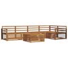 vidaXL Outdoor Sofa Set 6 pcs Natural Solid Acacia Wood