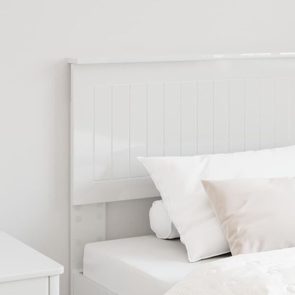 vidaXL Headboard with Headboard Gloss White 75 cm Engineered wood