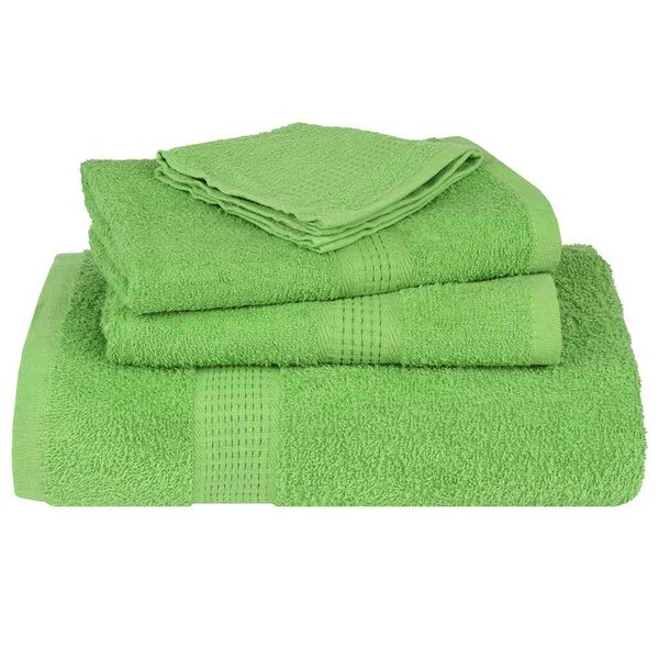 vidaXL Hand Towels "FROGN" 4 pcs Apple Green 50x100 cm 360 gsm