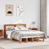 vidaXL Bed Frame without Mattress Wax Brown 140x200 cm Solid Wood Pine