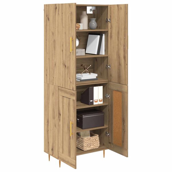 vidaXL Highboard Artisan Oak 69.5 x 34 x 180 cm Engineered Wood