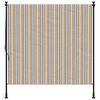 vidaXL Outdoor Roller Blind Yellow and White 150x270 cm Fabric&Steel