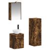 vidaXL Bathroom Furniture Set 4 pcs Smoked Oak