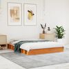 vidaXL Bed Frame without Mattress Wax Brown 135x190 cm Double Solid Wood Pine