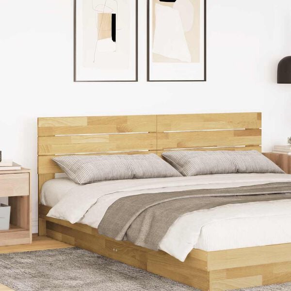 vidaXL Headboard 200 cm Solid Wood Oak
