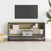 vidaXL TV Cabinet Sonoma Oak 91x40x46 cm Engineered Wood and Metal
