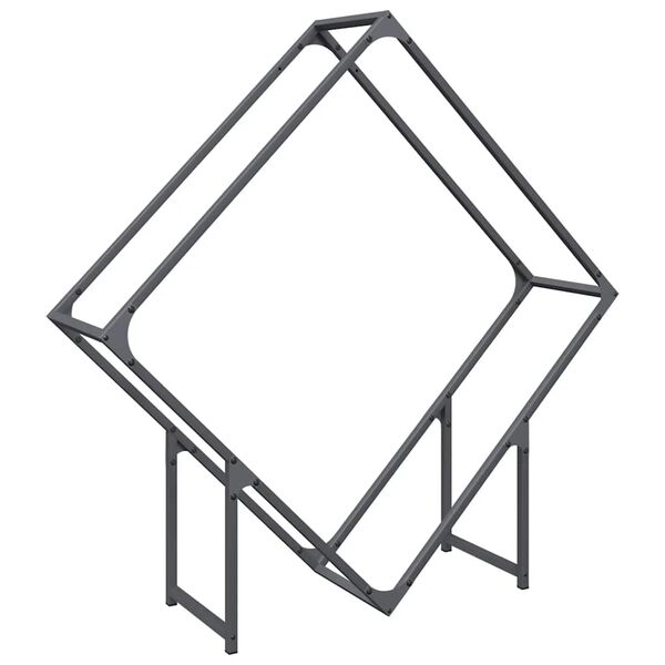 vidaXL Firewood Rack Anthracite 100x25x100 cm Cold-rolled steel