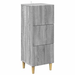 vidaXL Drawer Cabinet Grey Sonoma 33 x 34.5 x 90 cm Engineered Wood