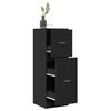 vidaXL Apothecary Cabinet Black 40x41x118 cm Engineered Wood