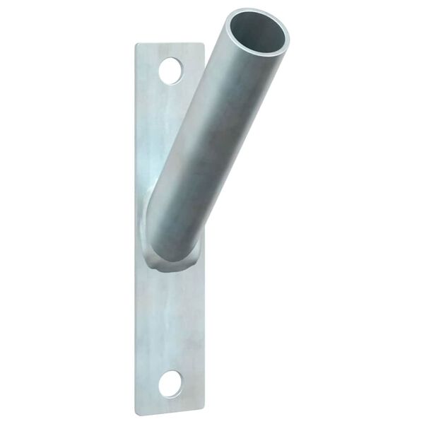 vidaXL Flag Pole Holder Silver 15 x 3 cm Steel