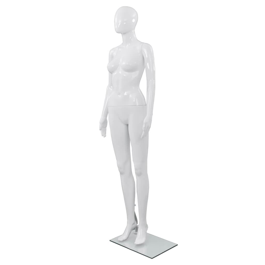 vidaXL Full Body Male Mannequin with Glass Base Glossy Black 185 cm 