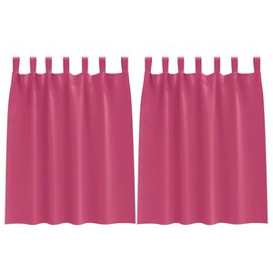 vidaXL Blackout Curtains with Rings 2 pcs Bright Pink 140 x 140 cm