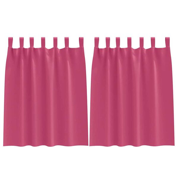 vidaXL Blackout Curtains with Rings 2 pcs Bright Pink 140 x 140 cm