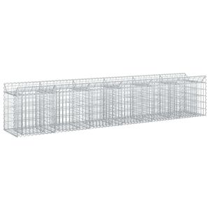 vidaXL Gabion Raised Bed 2 pcs Silver 300 x 50 x 60 cm