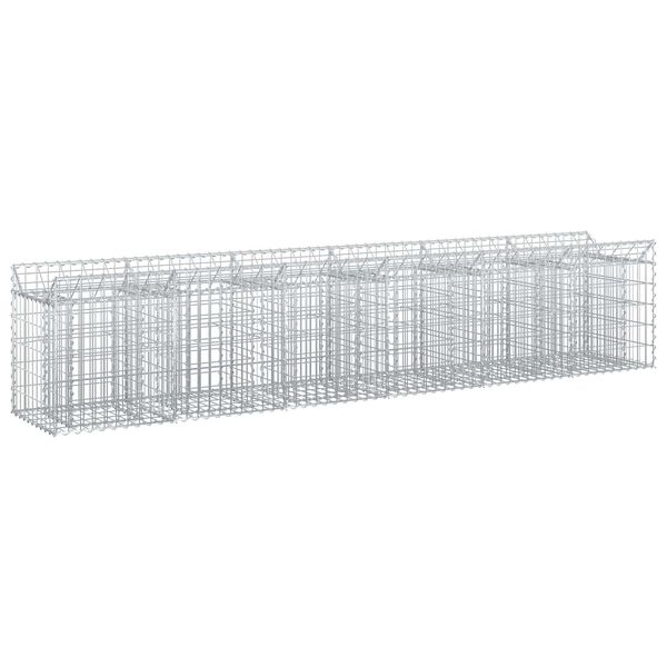 vidaXL Gabion Raised Bed 2 pcs Silver 300 x 50 x 60 cm