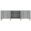 vidaXL TV Cabinet Grey Sonoma 150x30x50 cm Engineered Wood