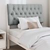 vidaXL Upholstered Headboard Light Grey 90 cm Solid Pine Wood