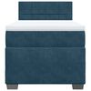 vidaXL Box Spring Bed with Mattress Dark Blue 90x190 cm Velvet