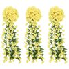 vidaXL Christmas Flower Garlands 3 pcs Yellow 85 cm
