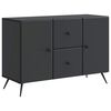 vidaXL Sideboard with Drawer Black 89 x 34.5 x 60 cm Engineered Wood