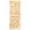 vidaXL Sliding Door with Hardware Set 80x210 cm Solid Wood Pine