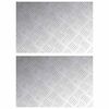 vidaXL Stair Tread Rectangular 2 pcs Silver 60 x 40 cm Aluminium