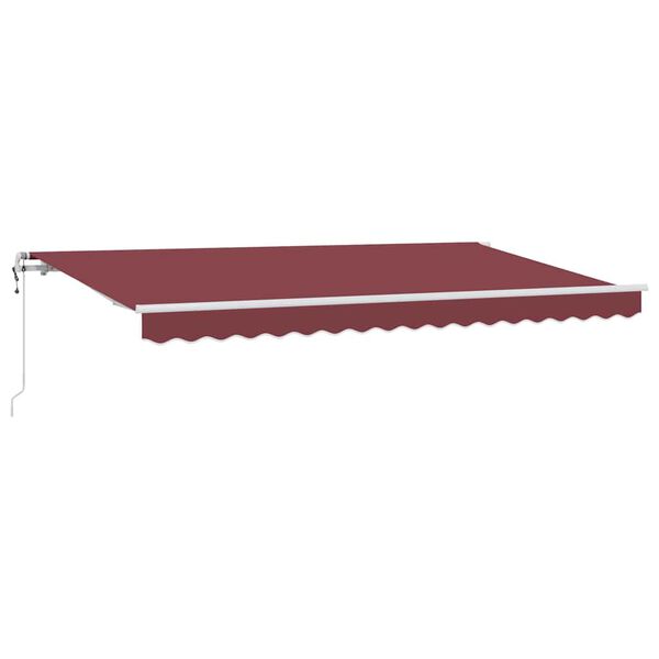 vidaXL Retractable Awning Burgundy 350 x 200 cm