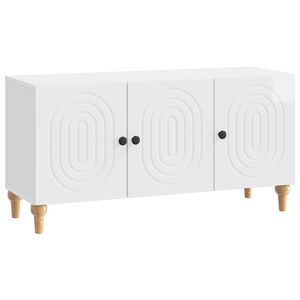 vidaXL TV Cabinet High Gloss White 99 x 34.5 x 50 cm Engineered Wood