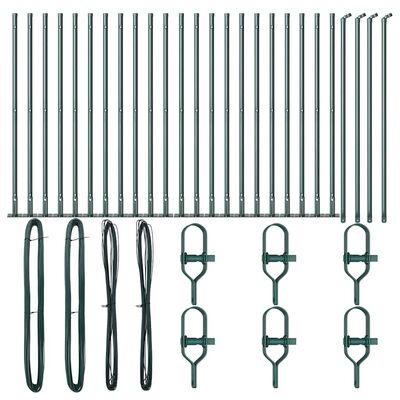 vidaXL Fence Posts 11 pcs U-Channel 60 cm Galvanised Steel vidaXL Fence Posts 11 pcs U-Channel 60 cm Galvanised Steel
