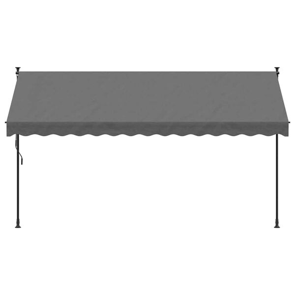vidaXL Retractable Awning Anthracite 350x150 cm Fabric and Steel
