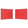 vidaXL Party Tent Sidewall 2 pcs Red 300 x 195 cm PE and Steel