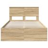 vidaXL Bed Frame with Headboard Sonoma 120 x 190 cm Engineered wood