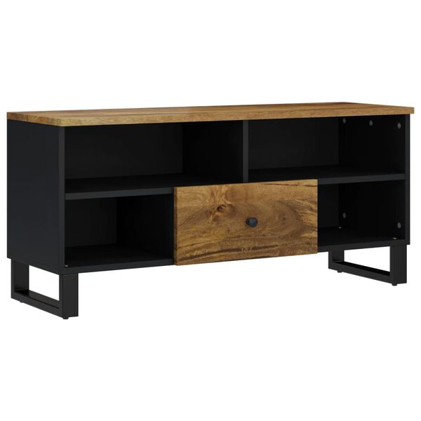 vidaXL TV Cabinet 100x33x46 cm Solid Wood Mango&Engineered Wood