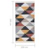 vidaXL Rug Multicolour 100x200 cm Cotton
